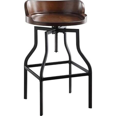 Convenience Concepts Marais Adjustable Stool, Chestnut & Black HI1526715